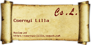 Csernyi Lilla névjegykártya
